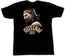 WILLIE NELSON - Outlaw - Black T-shirt