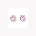 Palladium Plated 7mm Pink Ice CZ Earrings (Requires Inverness Piercing…