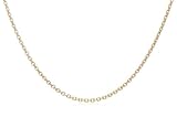 14k Yellow Gold 1.7mm Diamond-Cut Cable Chain Necklace, 18