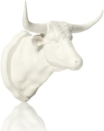 Urban Taxidermy: Longhorn Bull (White)