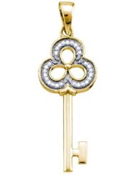 0.08CTW DIAMOND KEY PENDANT
