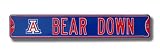 ARIZONA WILDCATS BEAR DOWN w/ A logo AUTHENTIC METAL STREET SIGN (6 X 36)