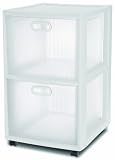 Sterilite 36208002 Ultra 2 Drawer Cart, 2-Pack