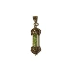 Peridot Pendant 04 Stone Green Clear Vial Tube Terrarium Crystal Healing Gemstone 2