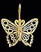 Charm 14kt Solid Gold Butterfly - C538