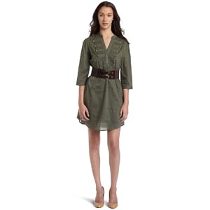 As U Wish Juniors Lawn Military Self Belt Dress