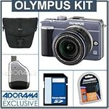 Olympus PEN E-PL1 Digital Camera Kit – Slate Blue – with 14-42 Micro Four Thirds Lens, – 8GB SD Memory Card, Spare BLS-1 Lithium-Ion Rechargeable Battery, Camera C se, USB 2.0 SD Card Reader
