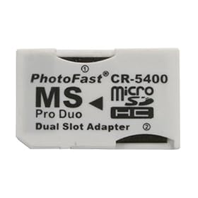 DUAL SD MICRO TO PRO DUO ADAPTOR CARD PART OF THE QUBITS ACCESSORIES RANGE
