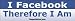 I Facebook Therefore I Am - Funny Bumper Stickers (Medium 10x2.8 in.)