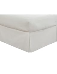 Home: Lux Hotel Bedding Tailored Bedskirt, Classic 14" drop length, Pleated Styling, Full, White - Lux Hotel