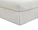 Luxury Hotel Tailored Bed Skirt, Box Pleats, 14 Inch Drop, Full, White