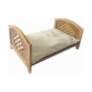 Wicker and Wood Pet Bed Large Honey Finish (Honey) (14H x 20W x 29.5D) Wicker and Wood Pet Bed - Large - Honey Finish (Honey) (14
