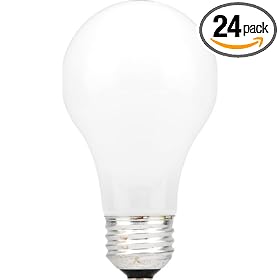 Sylvania 11011 40-Watt 130-Volt A19 Household Bulb, 24 Pack # 40A CVP, 24PK by Sylvania