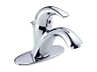 Delta C-Spout Single-Handle Centerset Lavatory Faucet with Metal Pop-Up, Chrome #583-WF