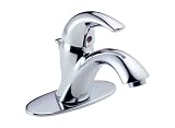 Delta 583-WF C-Spout Single-Handle Centerset Lavatory Faucet with Metal Pop-Up, Chrome