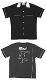 iBowl Bowling Shirt Black & White Classic