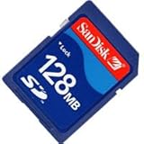 128MB SD (Secure Digital) Card Sandisk SDSDB-128 or SDSDJ-128 (BXV-S)-Flash ....
