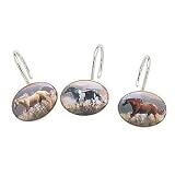 Horses Shower Curtain Hooks - Set of 12