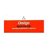 1968 DODGE VAN Owners Manual User Guide by Dodge