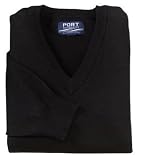 Port Authority Signature - Fine-Gauge V-Neck Sweater Black-3XL