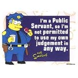 Simpsons Chief Wiggum Public Servant Keychain