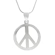 Sterling Silver Peace Sign Necklace