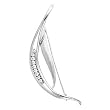 14K White Gold Diamond Brooch - 0.32 Ct.