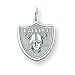 14K White Gold Oakland Raiders Shield Pendant