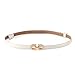 KaLeido Women's Stylish Adjustable Solid Color Skinny Waist Belt