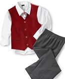 Nautica Little Boy 4-Piece Velvet Vest Set
