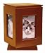 Pet Keepsake Memorial 6x9 inch rotating Honey Maple color