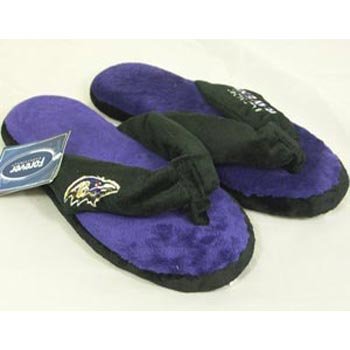 Baltimore Ravens NFL Flip Flop Thong Slippers - Size 14