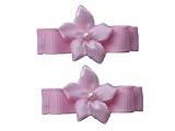 Satin Star on Snap Clip, White