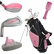 Golf Girl LEFTY Junior Club Set for Kids Ages 4-7 w/Pink Stand Bag