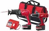 Milwaukee 0903-28 18 Volt 1/2-Inch Lok-Tor Hammer-Drill & Sawzall -InchThe Hatchet-Inch Combo Kit