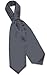 Vesuvio Napoli ASCOT Solid CHARCOAL GREY Color Cravat Dark Gray Men's Neck Tie