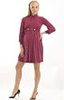 The Mock Neck Button Detail Empire Tie Back Dress