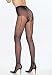 : Sheer Pantyhose with Mock Lace Up Garter Belt and Net Thigh High