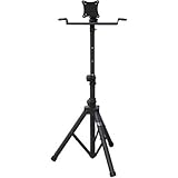 Audio 2k Ast-420y Flat Panel Lcd Tv/monitor Stand with Metal Mic Holders and Tripod Base