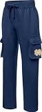 NCAA Notre Dame Fighting Irish Navy Blue Letterman Fleece Cargo Pants (Small)