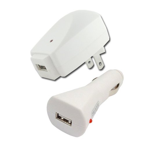 Premium Wall Charger Adapter and Car Charger Adapter For Apple Ipod Nano 6th Generation(Newest Model)