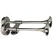 Ongaro Deluxe Ss Shorty Dual Trumpet Horn 12V