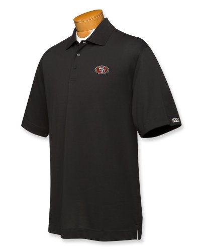 NFL San Francisco 49ers Men's DryTec Championship Polo, Black, Large