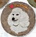 WHITE POODLE Dogs Garden STEPPING STONE or PLAQUE New!