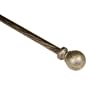 Classic Ball Curtain Rod in Antique Silver Size: 86" - 120"