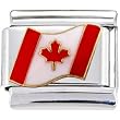 Flying Canadian Flag Italian Charm