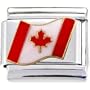 Flying Canadian Flag Italian Charm