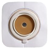 SUR-FIT AutoLock Cut-to-Fit Stomahesive Flexible Skin Barrier with Tape Collar - Fits 1/2" to 1" Stoma - 1 3/8" Flange - White - Box