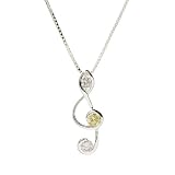 Buy Sterling Silver Cubic Zirconia Music Note Pendant Necklace