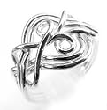 Sterling Silver Weaving Six Band Puzzle Ring (Size 6,7,8,9)